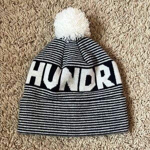 Black and White The Hundreds Pom-Pom Beanie
